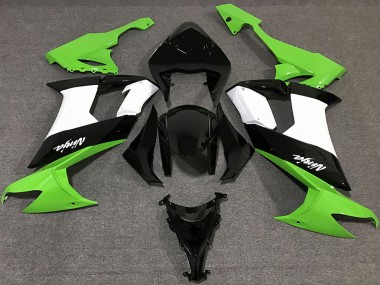 Custom 2008-2010 Kawasaki ZX10R Motorcycle Fairings - Green White Black UK