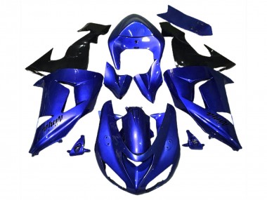 Custom 2006-2007 Kawasaki ZX10R Motorcycle Fairings - Blue Black UK