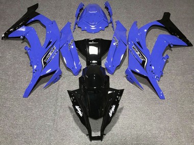 Custom 2011-2015 Kawasaki ZX10R Motorcycle Fairings - Blue Glossy Black UK