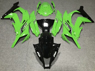Custom 2011-2015 Kawasaki ZX10R Motorcycle Fairings - Green Glossy Black UK