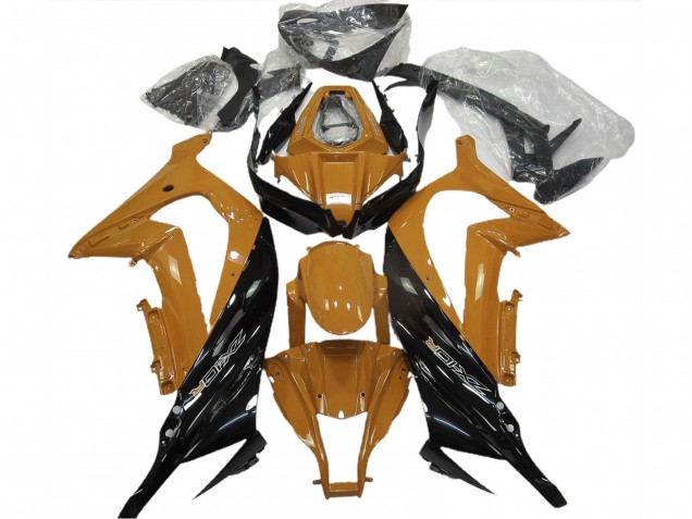 2011-2015 Kawasaki ZX10R Motorcycle Fairings - Dark Orange Glossy Black UK