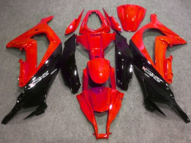 Custom 2016-2020 Kawasaki ZX10R Abs Motorcycle Fairings - Red Glossy Black UK