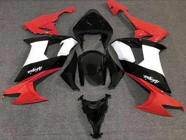 Custom 2008-2010 Kawasaki ZX10R Motorcycle Fairings - Glossy Red Black and White UK