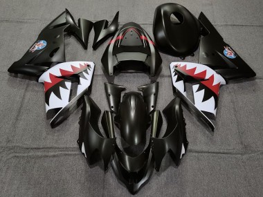 Custom 2004-2005 Kawasaki ZX10R Motorcycle Fairings - Matte Black Betty Bomber UK