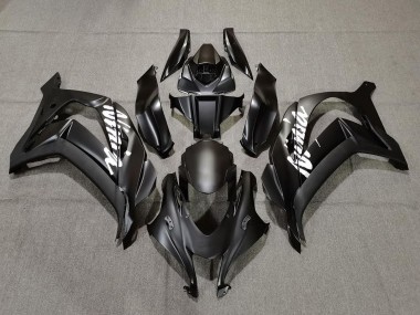 Custom 2016-2020 Kawasaki ZX10R Motorcycle Fairings - Matte Black White Ninja UK
