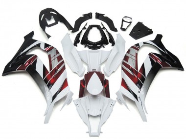 Custom 2016-2020 Kawasaki ZX10R Motorcycle Fairings - White Red Black UK