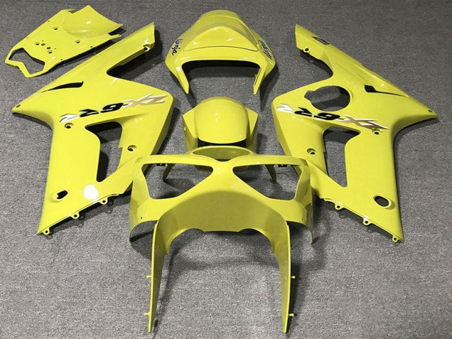 2003-2004 Kawasaki ZX6R Motorcycle Fairings - Yellow UK