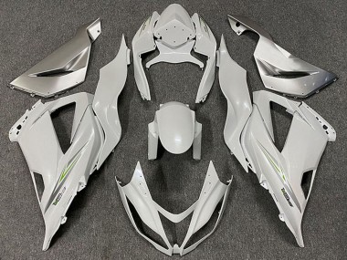 Custom 2013-2018 Kawasaki ZX6R Motorcycle Fairings - Pearl White Green UK