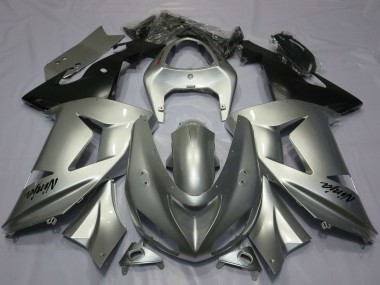 Custom 2003-2004 Kawasaki ZX6R Motorcycle Fairings - Silver UK