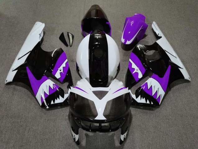 2002-2006 Kawasaki ZX12R Motorcycle Fairings - Purple Black White Shark UK