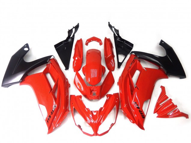2012-2014 Kawasaki ER6F Motorcycle Fairings - Red Glossy Black UK