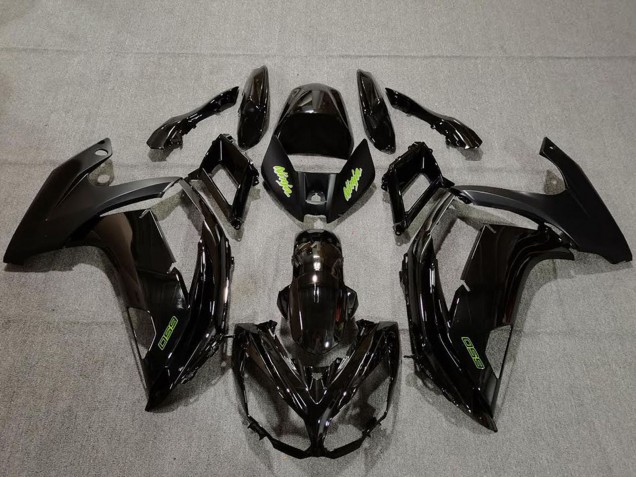 2009-2011 Kawasaki Ninja 650R Motorcycle Fairings - Glossy Black Green UK