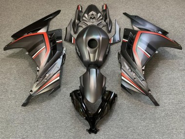 Custom 2013-2024 Kawasaki Ninja 300 Motorcycle Fairings - Matte Black Red UK