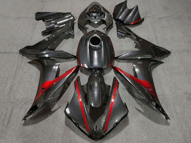 2004-2006 Yamaha R1 Motorcycle Fairings - Carbon Fiber Style Red UK