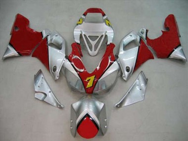 Custom 1998-1999 Yamaha R1 Motorcycle Fairings - Silver Red Yellow 7 UK