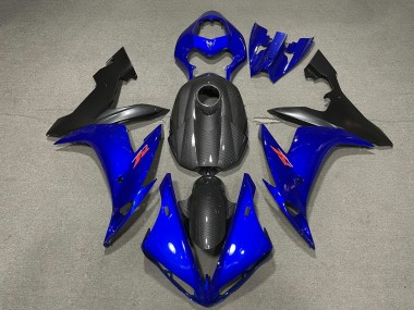 Custom 2004-2006 Yamaha R1 Motorcycle Fairings - Carbon Fiber Style Blue UK