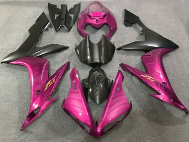 Custom 2004-2006 Yamaha R1 Motorcycle Fairings - Hot Pink Carbon Fiber Style UK