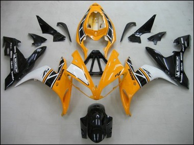 Custom 2004-2006 Yamaha R1 Motorcycle Fairings - Yellow White Black OEM Style UK