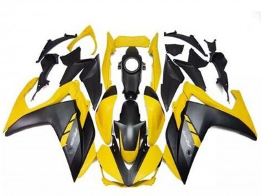 Custom 2015-2018 Yamaha R3 Motorcycle Fairings - Yellow Matte Black UK