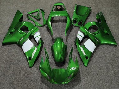 Custom 1998-2002 Yamaha R6 Motorcycle Fairing - Green White UK