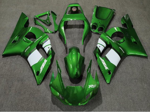 1998-2002 Yamaha R6 Motorcycle Fairing - Green White UK