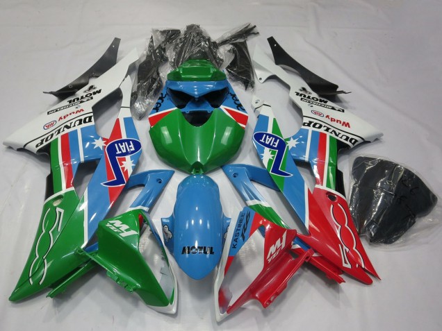 2008-2016 Yamaha R6 Motorcycle Fairings - White Light Blue Green Red Fiat Dunlop Michelin Motul UK