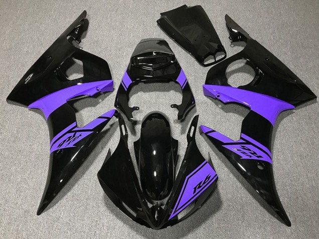 2003-2004 Yamaha R6 Motorcycle Fairings - Glossy Black Purple UK
