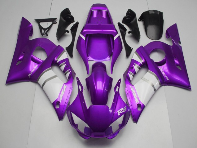 1998-2002 Yamaha R6 Motorcycle Fairings - Purple White UK
