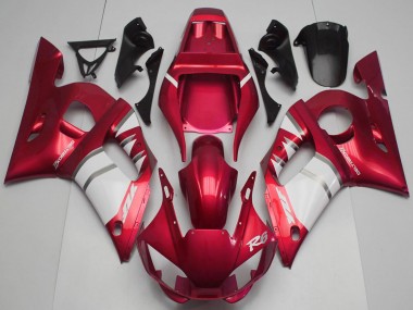 Custom 1998-2002 Yamaha R6 Motorcycle Fairings - Red White UK