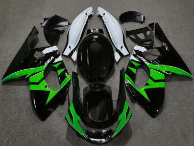 Custom 1996-2007 Yamaha YZF600R Thundercat Motorcycle Fairings - Glossy Black Green White UK