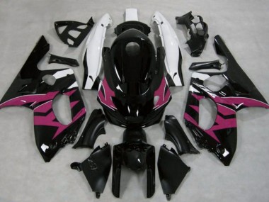 Custom 1996-2007 Yamaha YZF600R Thundercat Motorcycle Fairings - Glossy Black Dark Pink White UK