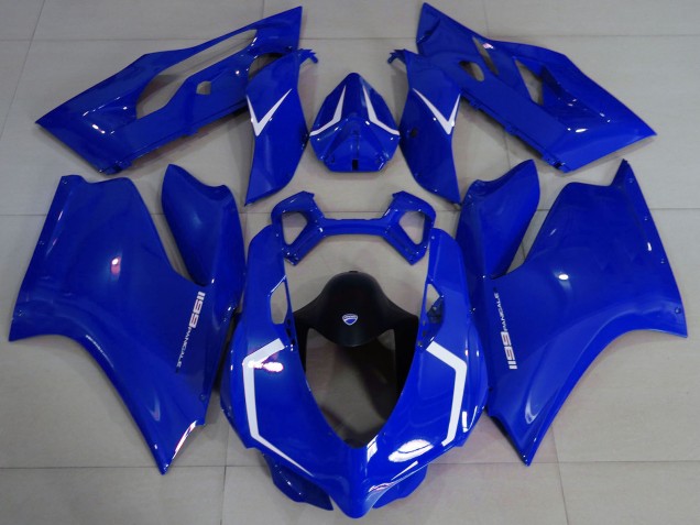 2011-2014 Ducati 1199 Motorcycle Fairings - Glossy Blue White UK