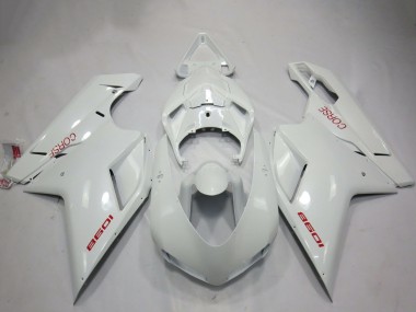 Custom 2007-2014 Ducati 1098 Motorcycle Fairings - White Corse UK