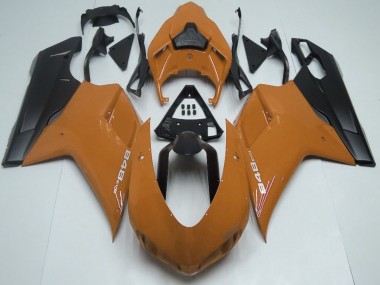 Custom 2007-2014 Ducati 848 Motorcycle Fairings - Brown Matte Black UK