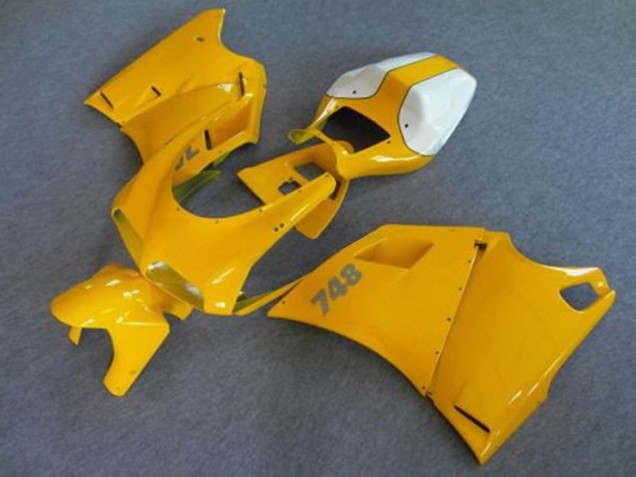 1993-2005 Ducati 748 Motorcycle Fairings - White Yellow UK