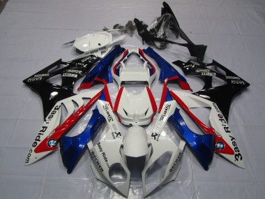 Custom 2009-2014 BMW S1000RR Motorcycle Fairings - White Red Blue Glossy Black Easy Ride UK