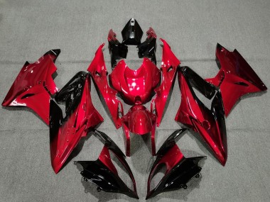 Custom 2009-2014 BMW S1000RR Motorcycle Fairings - Red Glossy Black UK