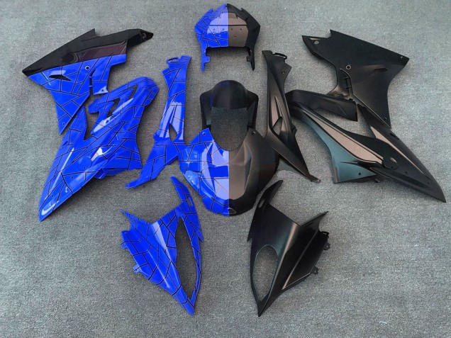 2015-2016 BMW S1000RR Motorcycle Fairings - Blue Matte Black Split UK
