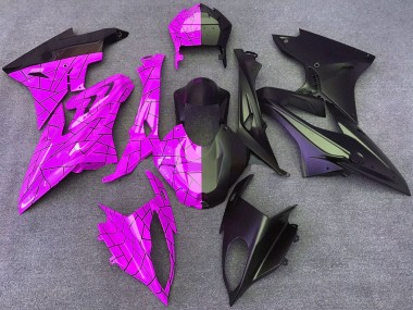 Custom 2015-2016 BMW S1000RR Motorcycle Fairings - Pink Matte Black Split UK