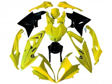 Custom 2009-2014 BMW S1000RR Motorcycle Fairings - Yellow Glossy Black HP UK
