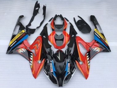Custom 2015-2016 BMW S1000RR Motorcycle Fairings - Red Glossy Black Shark UK