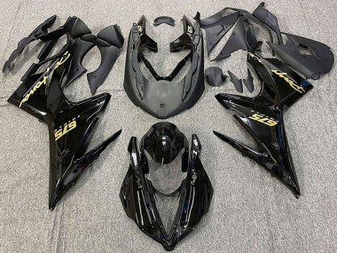 Custom 2013-2016 Triumph Daytona 675 Motorcycle Fairings - Glossy Black Gold Decals UK