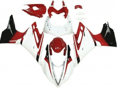 Custom 2013-2016 Triumph Daytona 675 Motorcycle Fairings - White Red Glossy Black UK