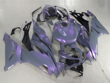 Custom 2019-2022 Kawasaki ZX6R Motorcycle Fairings - Chameleon Grey Dazz Pearl Purple UK