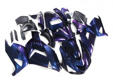 Custom 2006-2011 Kawasaki ZX14R ZZR1400 Motorcycle Fairings - Chameleon Blue Purple UK