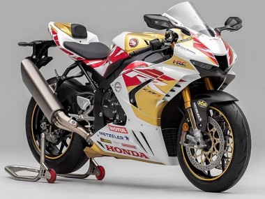 Custom 2020-2023 Honda CBR1000RR-R Motorcycle Fairing - White Red Gold Motul UK