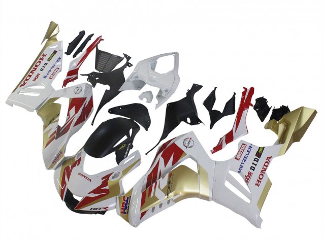 2020-2023 Honda CBR1000RR-R Motorcycle Fairings - White Red Gold Motul HRC UK