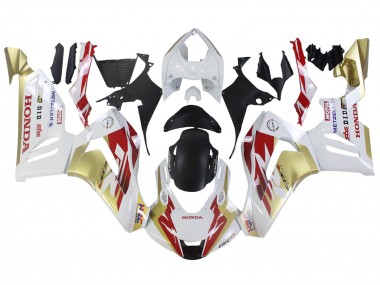 Custom 2020-2023 Honda CBR1000RR-R Motorcycle Fairings - White Red Gold Motul HRC UK