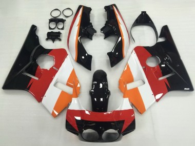 Custom 1987-1989 Honda CBR400RR NC23 Motorcycle Fairings - Orange White Red Glossy Black UK