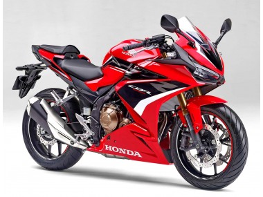 Custom 2022 Honda CBR400R Motorcycle Fairings - Red White Glossy Black UK